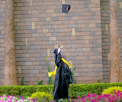 Graduate with diploma